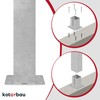 Kotarbau® Post Anchor 60 x 40 mm Post Shoe Fence