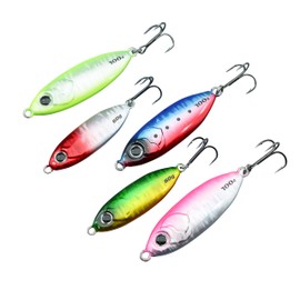 Nord Kalastus 2023 Self-Luminous Pirk Set 5 x (60 g & 100 g Selectable) Cod Bait Pirk Norway Fishing Accessories Norway Predatory Fish Bait (100 g)