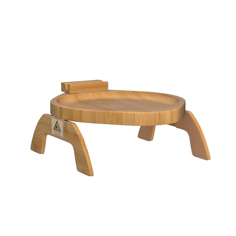 SINWANT Couch Arm Table,Large Bamboo Sofa Clip on Tray Tables