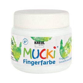 Kreul Mucki Luminous Water-Based Finger Paint, Paraben-Free, Gluten-Free, Lactose-Free and Vegan, Washable, Can be Painted with a Brush, Sponge, Spatula and Fingers