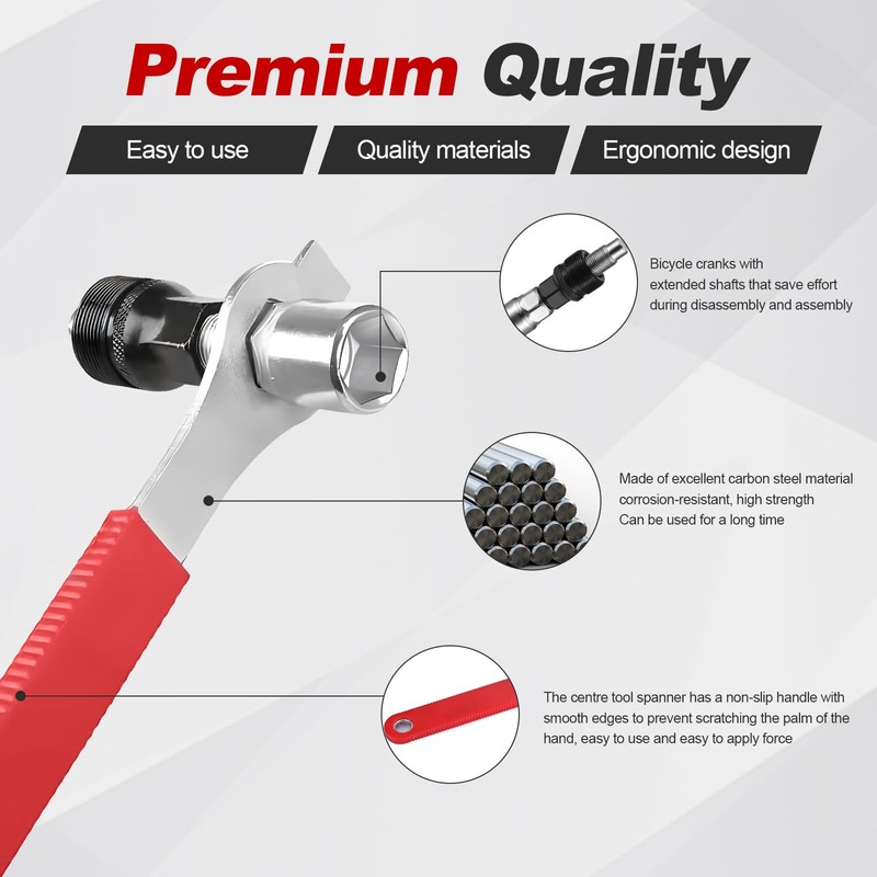 POHOVE Bicycle Crank Puller and Bottom Bracket Tool with 16