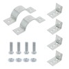 Pastlla 2 Pcs 3.62 Inch Steel Adjustable Pipe Bracket Clamp,