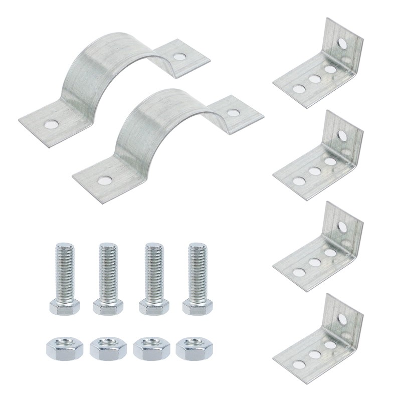 Pastlla 2 Pcs 3.62 Inch Steel Adjustable Pipe Bracket Clamp,