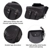 Synthetic Leather Motorcycle Luggage Bag - Waterproof Throw Over Saddlebags