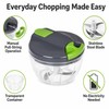 Manual Garlic Chopper for Food Prep - Pull-String Vegetable Mincer