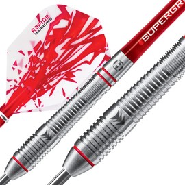 Harrows Rapide 90% Tungsten Steel Tip Darts Set (24g), High Precision Grip Darts, Available in a Range of Weights (16-26g)