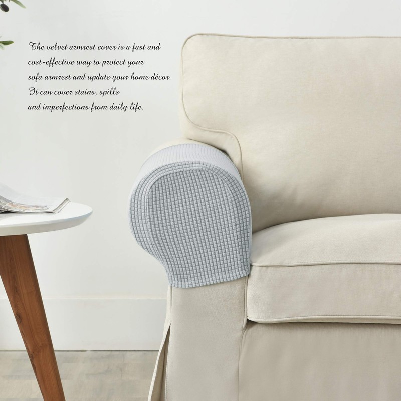GEOCANG Armchair cover, Set of 2 non-slip armchair, sofa armrest
