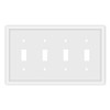 Quad Toggle Light Switch Cover Plate White Classic Decorative Light