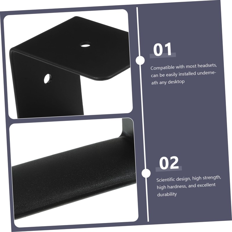 iplusmile Headphone Stand Under Desk PU Headset Holder Hanger for