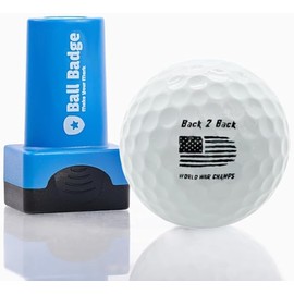 HODL 21 Ball Badge - Golf Ball Stamp, Self-Inking Golf Ball Stamper, Golf Ball Marker, Reusable Golf Ball Marking Tool to Identify Golf Balls - (The America Series) (Back to Back Champs)
