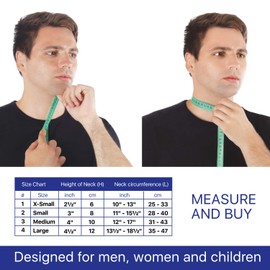 Toros-group Soft, 100% Cotton Neck Support Brace, Adjustable Cervical Collar, Relieves Spine, Muscle, Joint Pressure