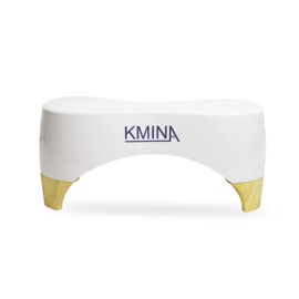 KMINA - Toilet Stool Squat Adult (7 inch), Bathroom Poop Step, Constipation, Portable, White