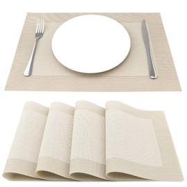 SueH Design Woven Place Mats, Place Mats Set of 4 / 8 Vinyl 45 x 30 cm