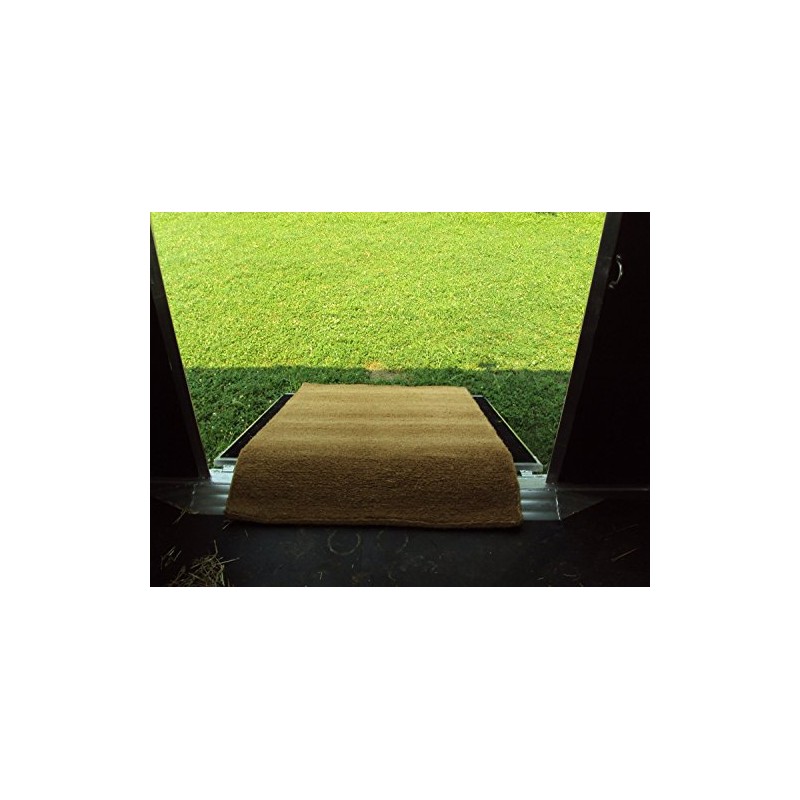 Natural Woven Backed Horse Trailer Coco Mat, 3-Foot by 4-