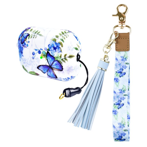for AirPods Pro 2 Case with Wristlet Keychain, YOPICKERN Hard