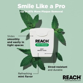 Reach Mint Waxed Floss, 200 Yd (Pack of 3)