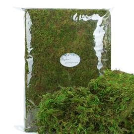 Musgo artificial verde de 35 onzas (2.2 libras) para manualidades en interiores, jardines de hadas, centros de mesa, decoración de boda