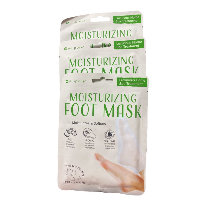 nu.pore Moisturizing Foot Mask & Softens With Shea, Avocado, And
