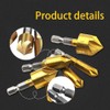 6Pcs Countersink Drill Bits,90 Degree Chamfering Drill Bit 1/4" Hex