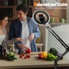 Fvellix 10" Ring Light Overhead Phone Mount, Selfie Ring Light