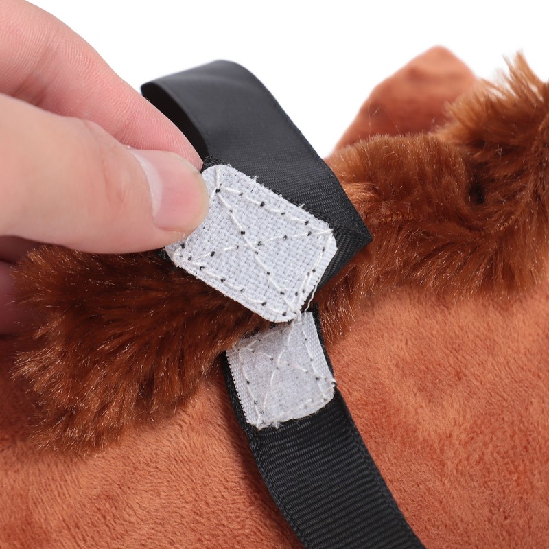 70cm Height Plush Horse Stick Toy Cute Expression 2 Sound