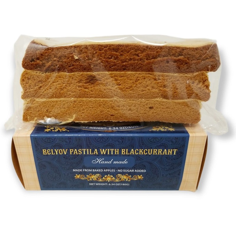Belevini Tasty and Healthy Belyov Pastila with Blackcurrant, Handmade, Made