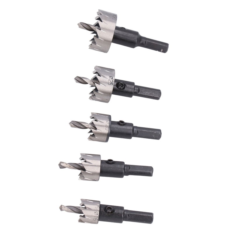 5Pcs Metal Hole Saw 16‑30mm High Speed Steel Wear Resistant