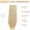 Gairyan 58 cm Clip-In Extensions, Straight, Long, 6 Pieces, Synthetic