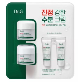 Dr.G 닥터지 레드블레미쉬 클리어 수딩크림 120ml (50mlx2개+10mlx2개) Dr.G Red Blemish Clear Soothing Cream 120ml (50ml x 2 + 10ml x 2)