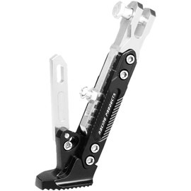 HIRAISM Bike Side Stand Kickstand Maintenance Stand Extension Height Adjustable 19-25cm Aluminum Alloy (Red)