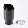 Carbon Fiber Exhaust Tip 2.5 Inlet 3.5 Outlet Gloss Black