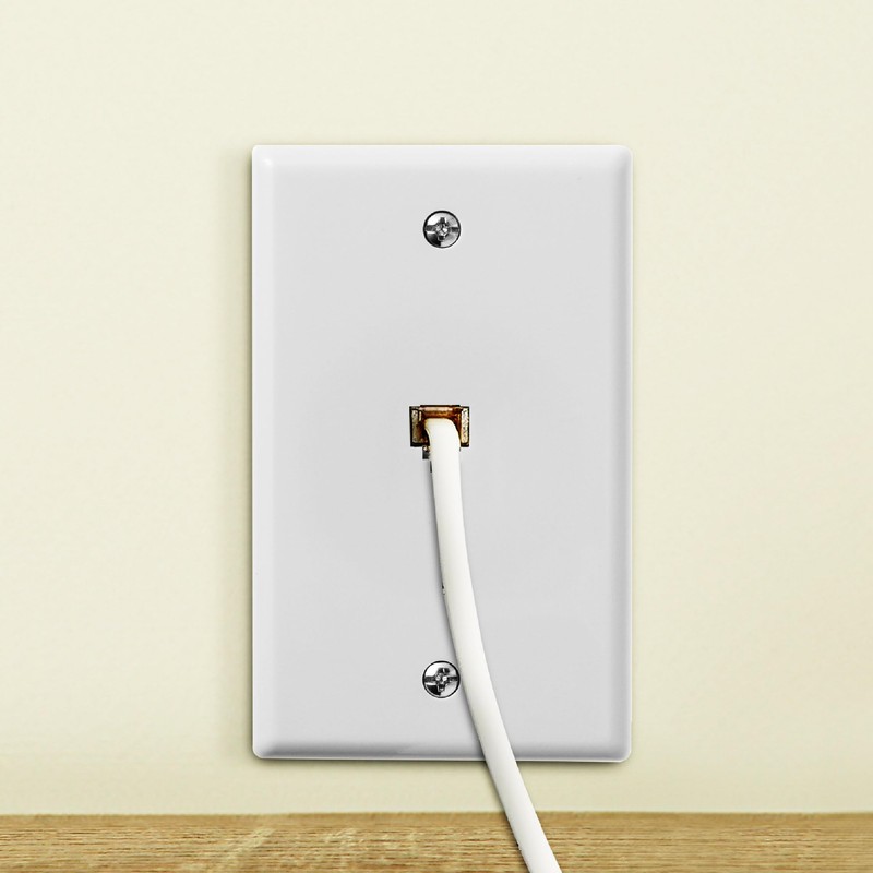 Newhouse Hardware Phone Jack & TV Cable Wall Plate Bundle,