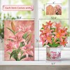 PINELIFE Large Pop Up Cards 16" Lily Paper Flower Bouquets