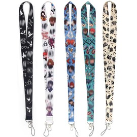 5 PCS Lanyard Key Chain for Neck - Sturdy Durable Strap for ID Badge Holder, Wallet, Keys, Camera - Multicolor, 46