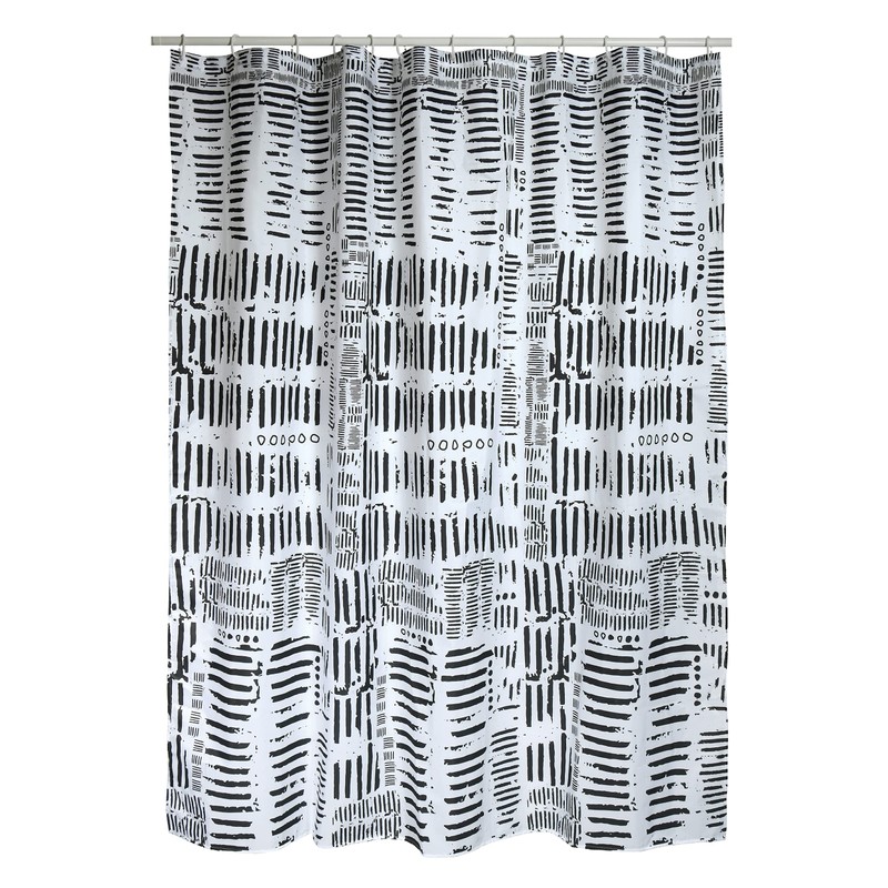 Spirella Anti-Mould Shower Curtain - Anti-Bacterial, Washable, Waterproof, Polyester, "Connection"