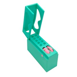Dental Endodontic File Holder with Endo File Measure, 10 Holes Disinfection Organizer Case Root Canal File Holder with Measuring Ruler (Green)
