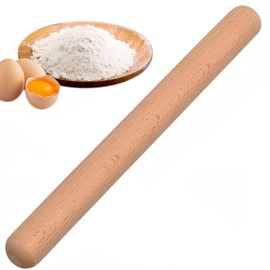 OKAWASI Rolling Pin, Natural Wood, Beech, Pipe Type, For Cakes, Pasta, Dumplings, Pizza, Candy Making, Pies, Pasta, Pasta, Pasta, Pasta, Pies, and More