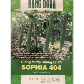 Rang dong 20 Vietnamese Hybrid Smooth Luffa Seeds, Hạt Giống Mướp Hương Lai F1, Sophia 404