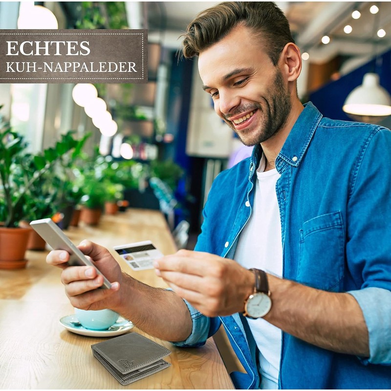 Slim genuine leather wallet especially comfortable simple and extra sturdy