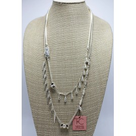 Theodora & Callum New 60" Silver Snake Chain Necklace by Theodora & Callum with $58 Tags #N2638