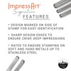 ImpressArt - Signature Moon Phase Design Metal Stamps, 4mm (Pack