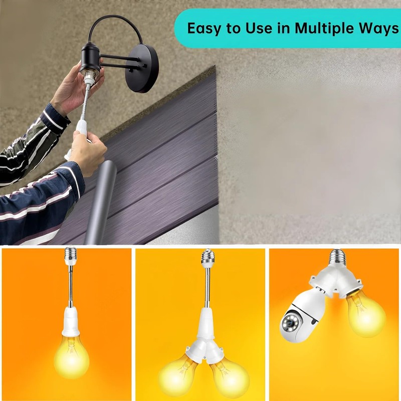 Light Bulb Extender Socket (2-Pack), 30 CM 12 Inch Socket