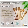 PEBBLE CRAFTS Handmade Wooden Cooking Spoons and Serving Spoon Set