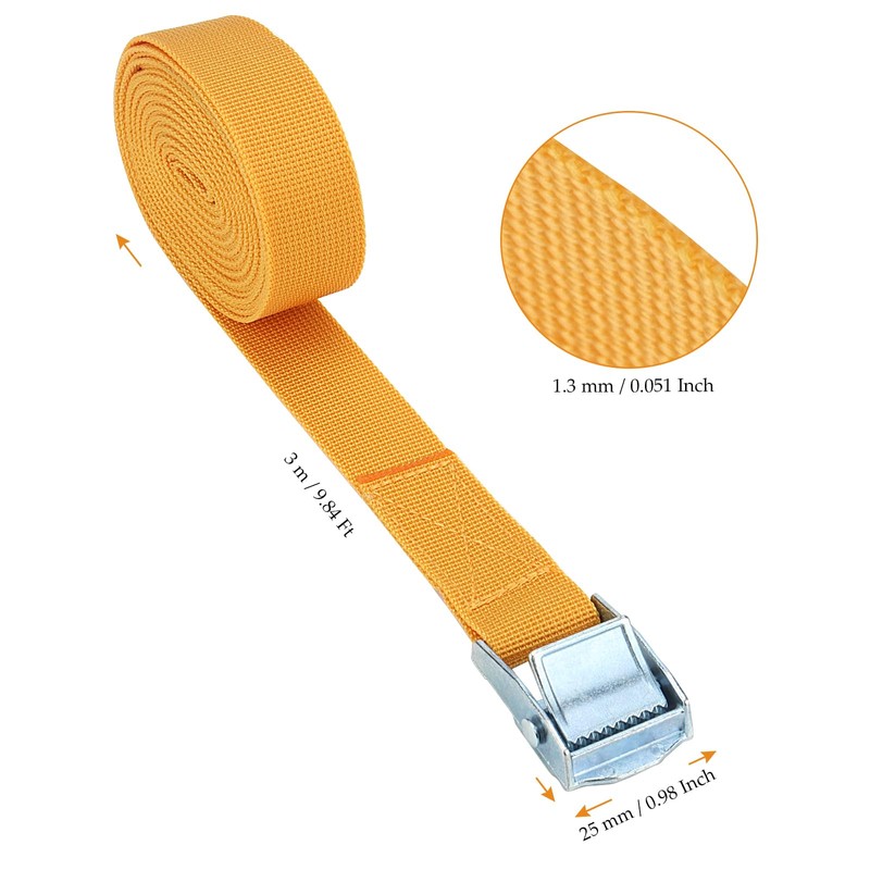 MUKCHAP Pack of 10 Tie Down Straps 3 m x