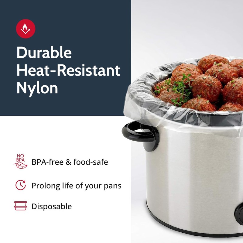 PanSaver EZ Clean Slow Cooker Liners - Disposable Liners &