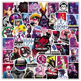 Pack of 100 Unique Cyberpunk and Punk Stickers for Laptop, Water Bottle, Car, Motorcycle, Bumper, Luggage, Skateboard, Waterproof Vinyl Sticker Decals in Cool Graffiti Style