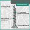 DSM-Verbindungstechnik Spanplattenschrauben mit Senkkopf und Torx-Antrieb (TX) aus Edelstahl A2