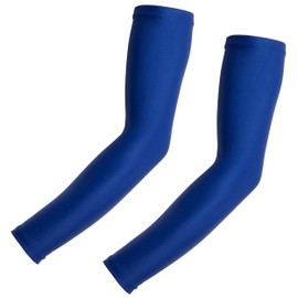Wellcls WL-BB004 Arm Cover, Set of 2, Solid, Cool, UV Protection, Men's, Women's, Sports, Breathable, Stretchy, Sunscreen, UV Protection, Sweat Absorbent, Unisex, blue