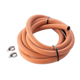 CALOR GAS BRAND 3mt 8mm ORANGE LPG GAS HOSE FOR PROPANE/BUTANE WITH CLIPS