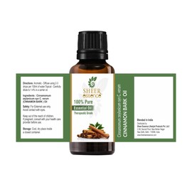 Sheer Essence Cinnamon Bark Oil (Cinnamomum Zeylanicum Syn C. Verum) Essential Oil 100% Pure Natural Undiluted Uncut Therapeutic Grade Oil 3.38 FL.OZ